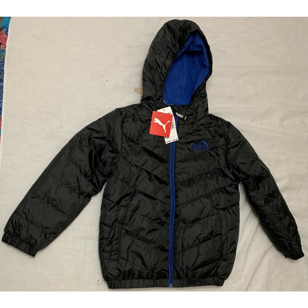 ❄️❄️❄️  NWT  PUMA BOYS HOODED JACKET COAT SIZE 7 ❄️❄️❄️
